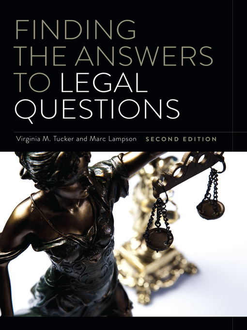 Title details for Finding the Answers to Legal Questions by Virginia M. Tucker - Available